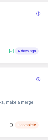 Showing a incomplete and completed challenge to note the differences